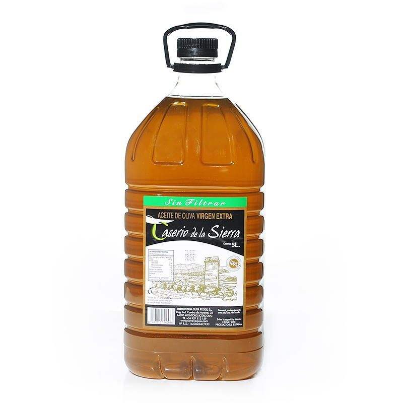 Aceite de Oliva Virgen Extra 5 litros Caserio de la Sierra Sin Filtrar
