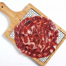 Guijuelo Iberico Ham Cebo Cut with a Knife