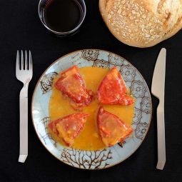 Piquillos Farcis au Merlu et Crevettes