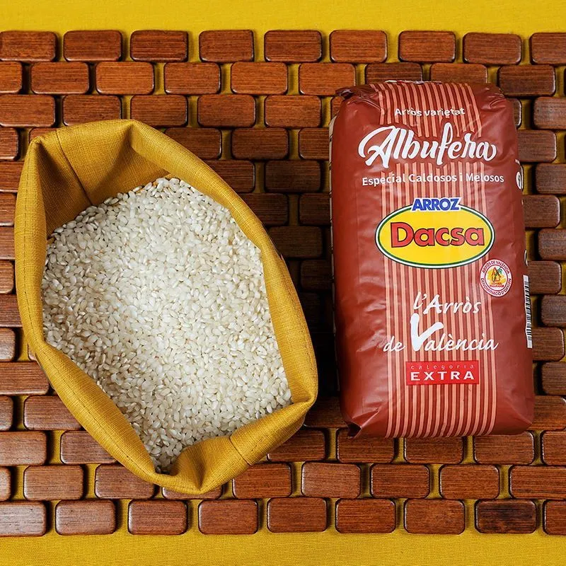 Arroz Bomba, riso a chicco corto, per paella e risotti, Delta dell`Ebro /  Spagna, 1 kg, Borsa