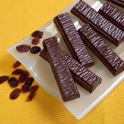 Chocolate nougat and raisins