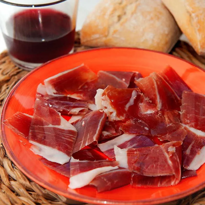 Bellota Ham 100% Iberian Pata Negra cut with knife
