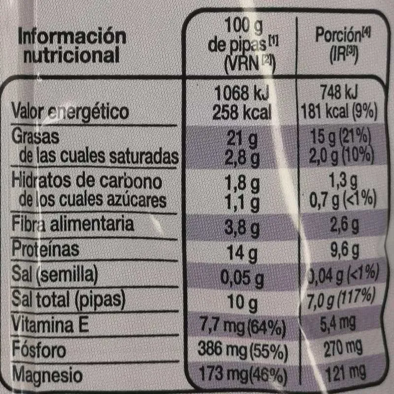 Graines de tournesol grillées salées façon pipas - 100g en vente