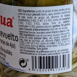 Revuelto de surimi y gambas