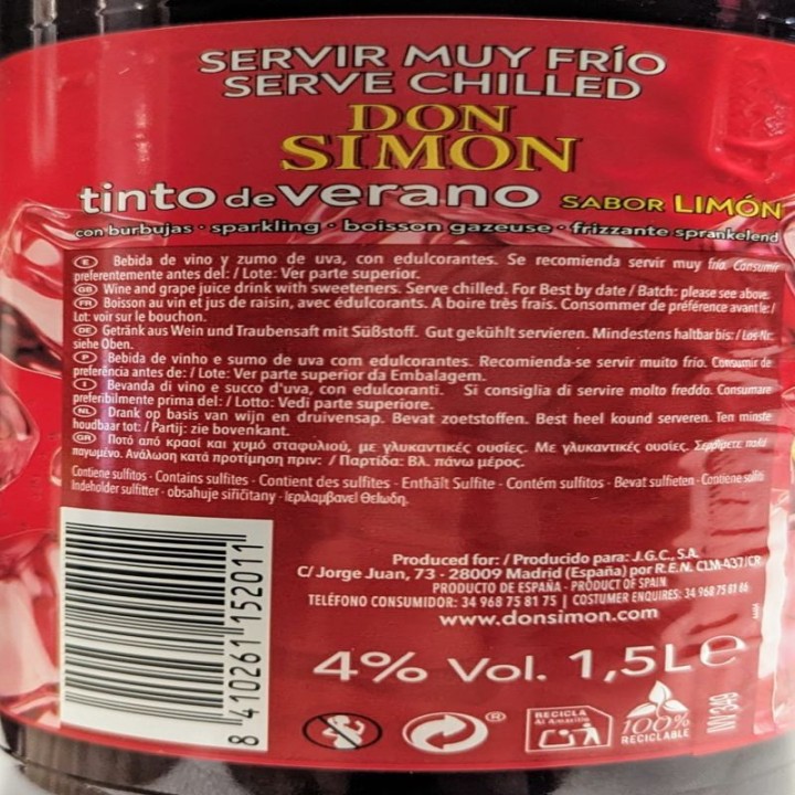 Don Simon Tinto de Verano au citron I Gastronomic Spain