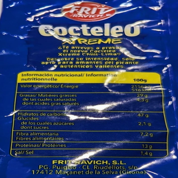 Cocteleo Frit Ravich Xtreme Chilli Lima I Comprar I Envío Gratis