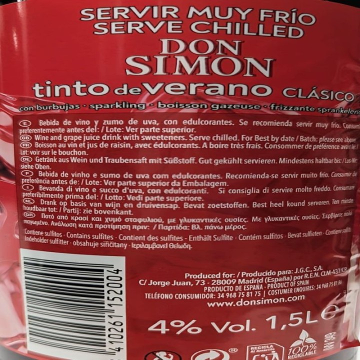 Tinto de Verano Don Simón | Online Kaufen | Gratis Versand
