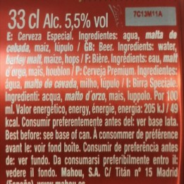 ▷ Acheter Mahou 5 Stars en ligne | Gastronomic Spain