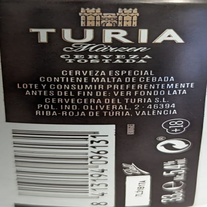 Comprar Cerveza Tostada Turia Pack 24 online | Gastronomic Spain