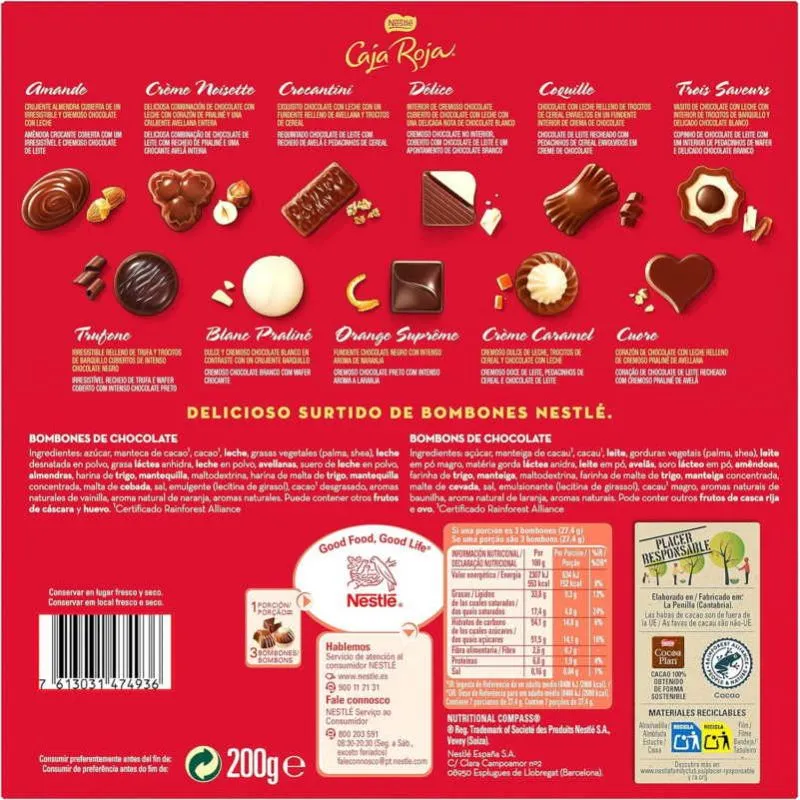 Pralines Caja Roja Nestlé