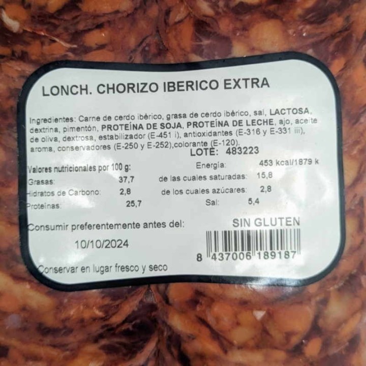 Chorizo Ibérico Cular de Cebo | Comprar | Envío Gratis