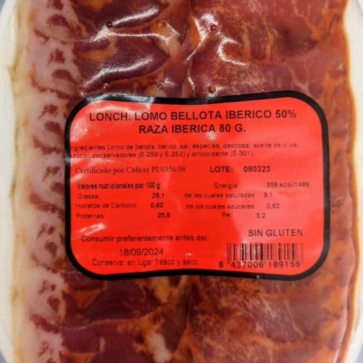 50% Iberian Acorn-fed Pork Loin Sliced| Buy Online