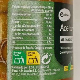 Aceitunas Manzanilla partidas