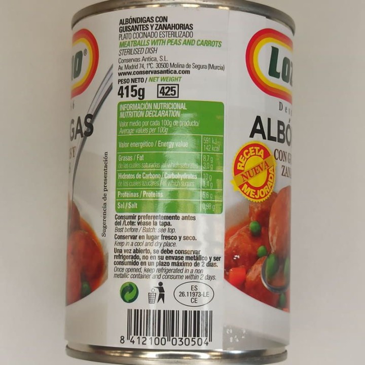▷ Boulettes de Viande en Sauce Lozano | Acheter En Ligne