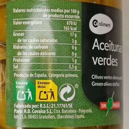 ▷ Olives Vertes Dénoyautées | Acheter | Envoi Gratuit