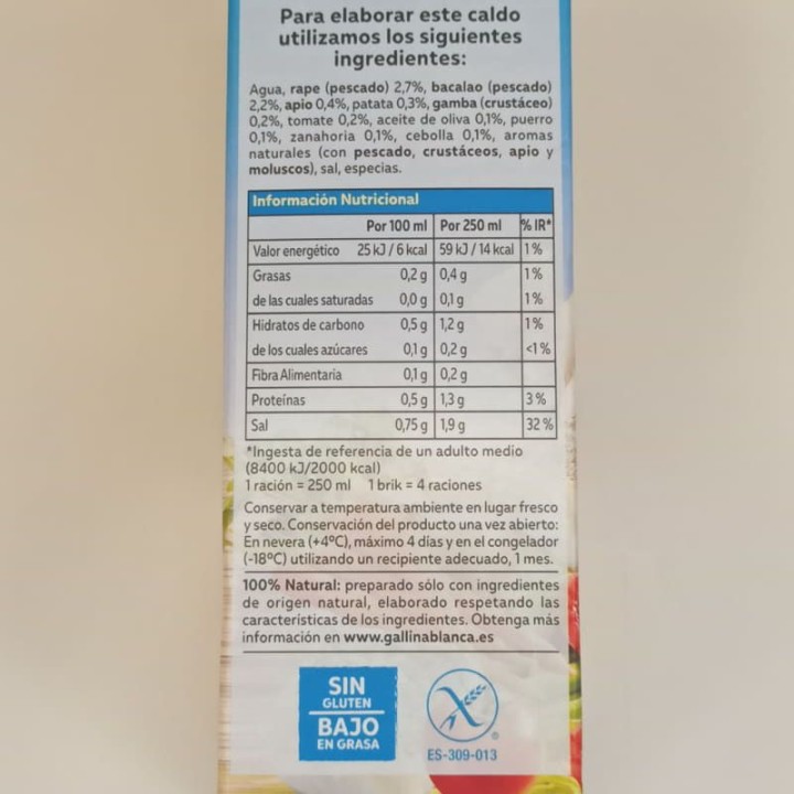 Caldo de Pescado Gallina Blanca | Comprar | Envío Gratis