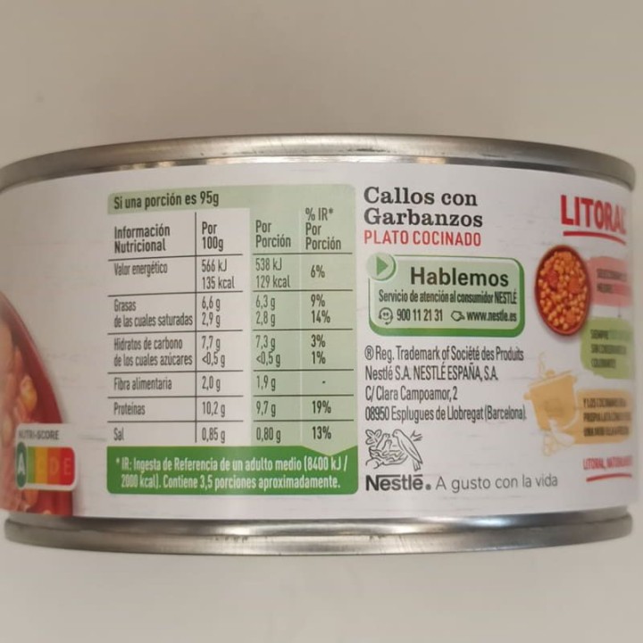 Callos Kutteln mit Kichererbsen Litoral | Online Kaufen