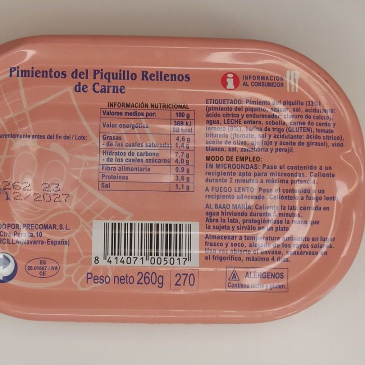 Piquillo Paprika mit Fleisch | Kaufen | Gratis Versand
