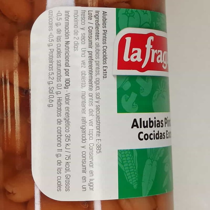Alubias Pinta cocidas al natural | Comprar | Envío Gratis