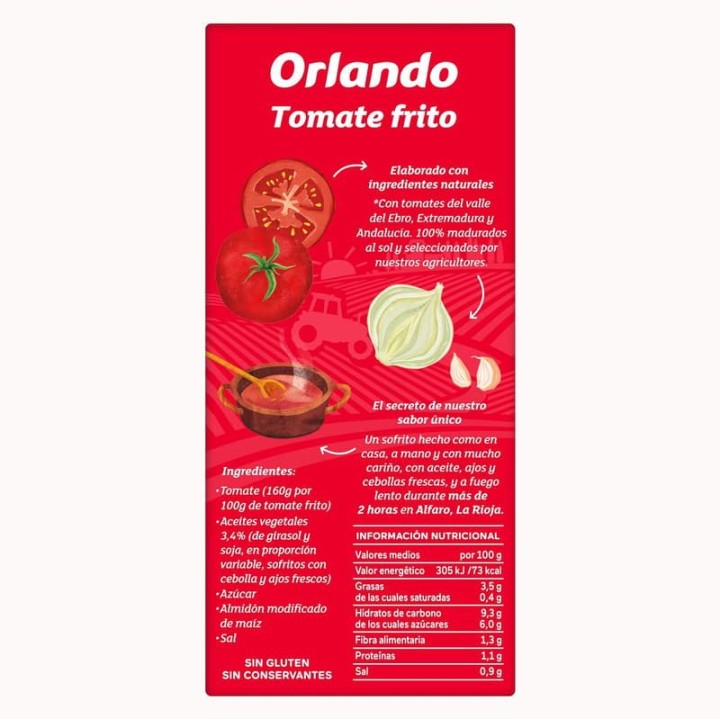 Sauce Tomate Orlando | Acheter En Ligne | Envoi Gratuit