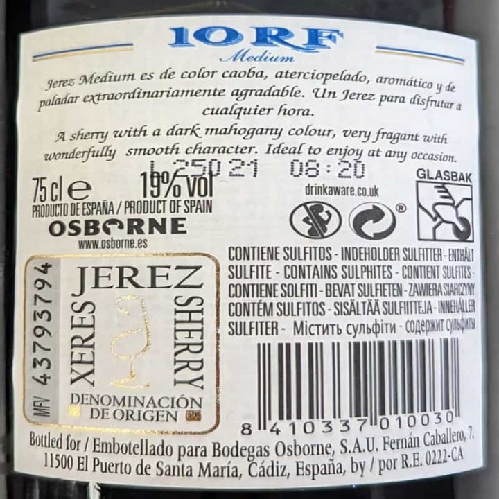 Sherry Medium Osborne | Kaufen Online | Gratis Versand