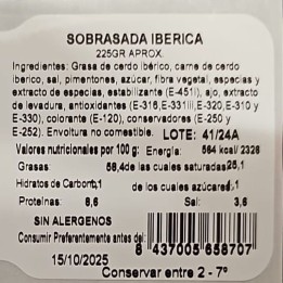 Iberico Sobrasada Vela I Buy Online I Free Shipping
