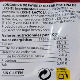 Longaniza Payés | Comprar Online | Envío Gratis a Europa