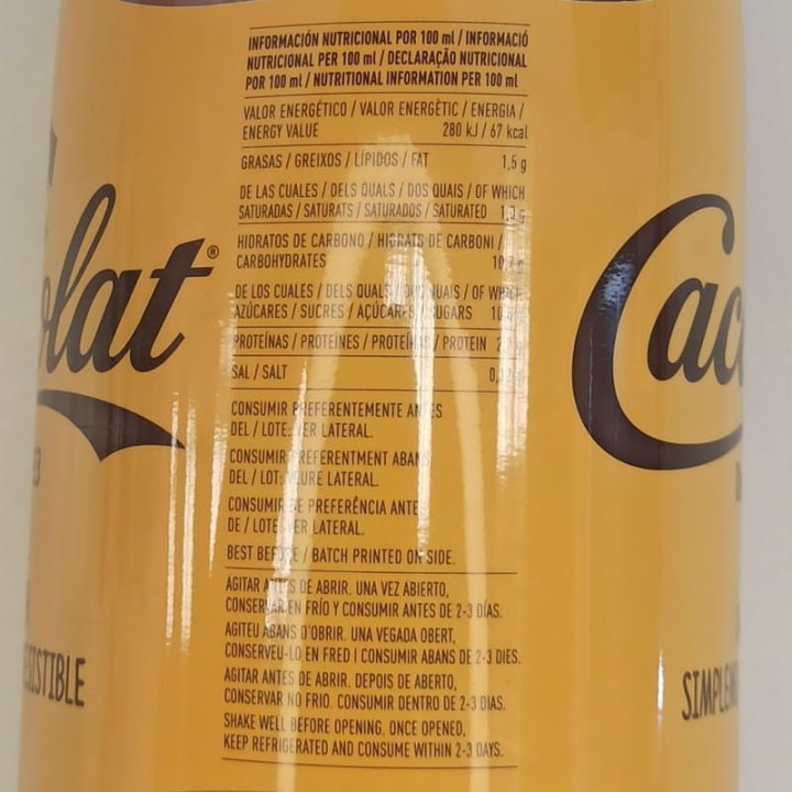 Milkshake au Chocolat Cacaolat | Acheter | Envoi Gratuit