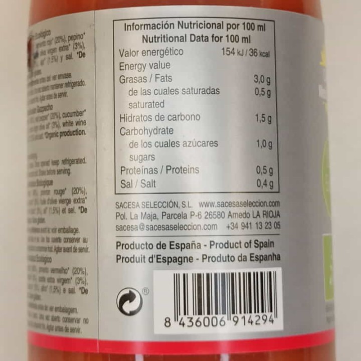 Biologische Gazpacho | Online kopen | Gratis Verzending
