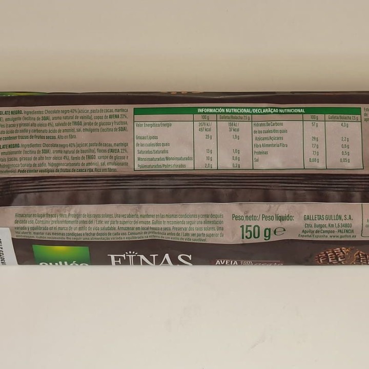 Galletas de Avena y Chocolate Finas Gullon | Comprar Online