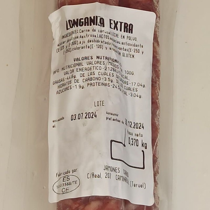 Longaniza Worst | Koop online | Gratis verzending