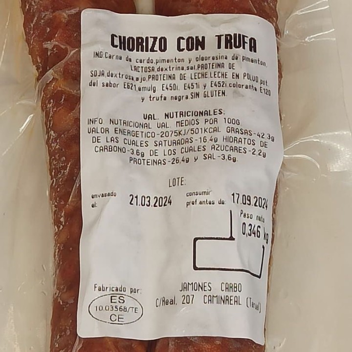 Chorizo Con Trufa Negra | Comprar Online | Envío Gratis