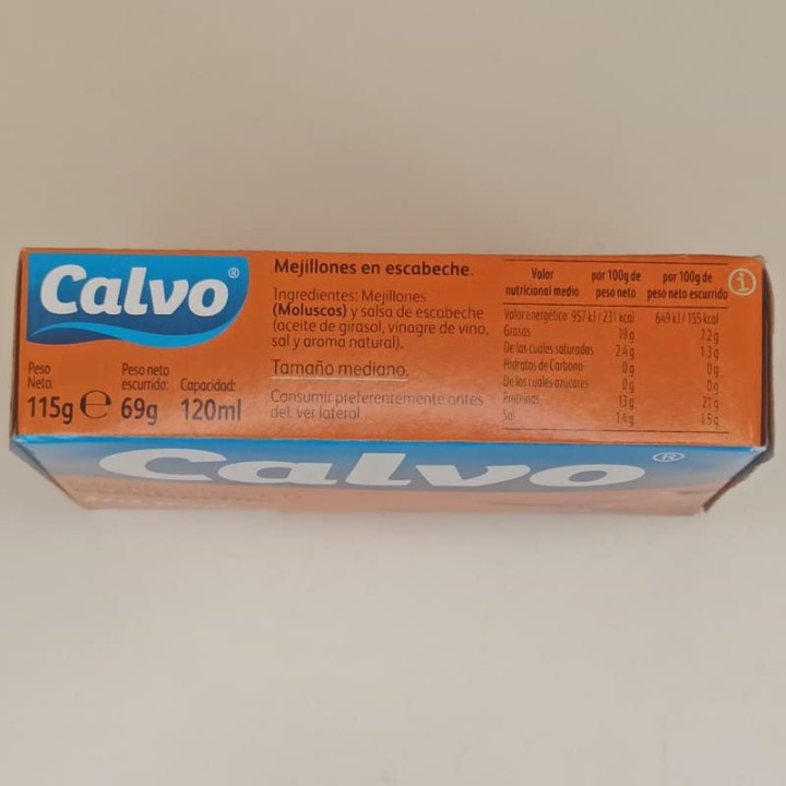 Mejillones en Escabeche en lata Calvo DOP | Comprar Online
