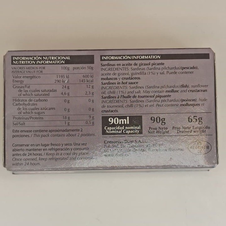 Petite Sardines Piquante Dani | Acheter | Envoi Gratuit