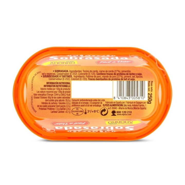 Comprar Sobrasada Tarrina El Pozo | Gastronomic Spain