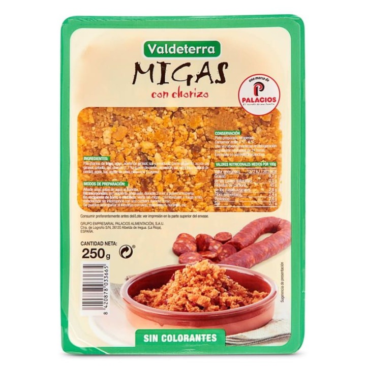 Migas au chorizo ​​Valdeterra |Gastronomic Spain.