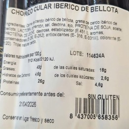 Iberico acorn chorizo | Buy Online | Free Delivery Europe