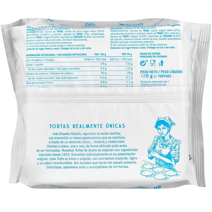 Olive Oil Tortas Inés Rosales Sugar Free I Free Shipping