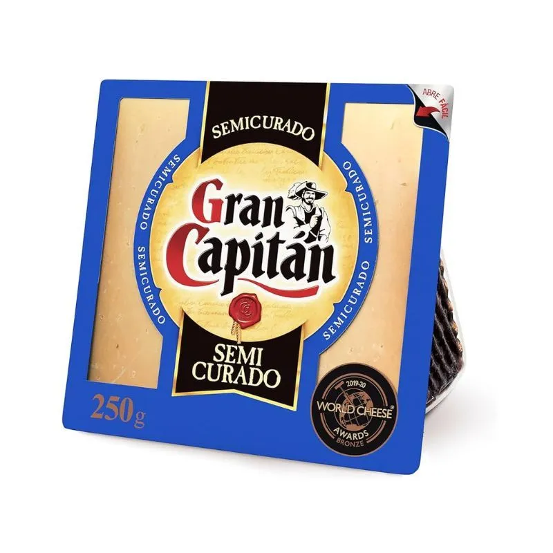 Queso Gran Capitán Semicurado Cuña 250 gr.