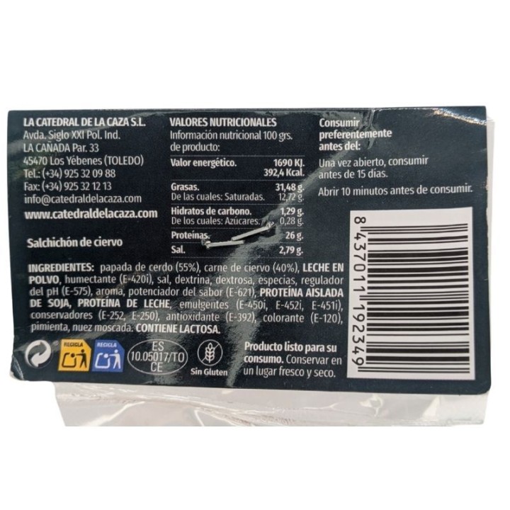 Salchichón de Ciervo | Comprar Online | Envío Gratis