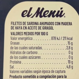 Sardina Ahumada El Menú | Comprar Online I Envío Gratis