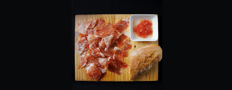 buy serrano ham online - broken eggs with ham